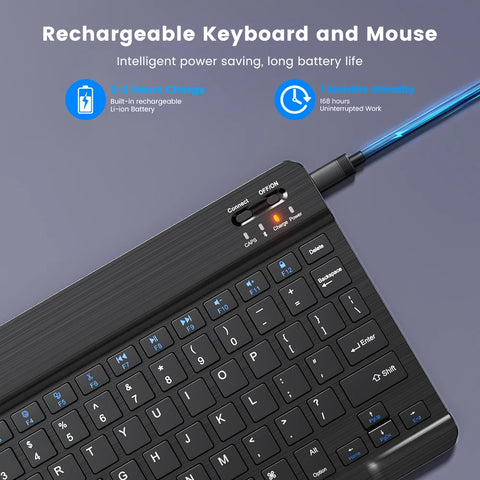 Wireless Keyboard Bluetooth-Compatible Keyboard for Android IOS Windows Mini 78-Key Gaming Keybaord for PC Ipad Tablet Keyboard