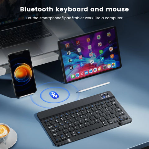 Wireless Keyboard Bluetooth-Compatible Keyboard for Android IOS Windows Mini 78-Key Gaming Keybaord for PC Ipad Tablet Keyboard
