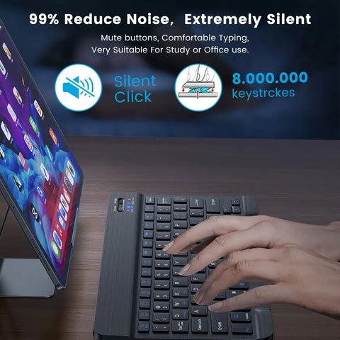 Wireless Keyboard Bluetooth-Compatible Keyboard for Android IOS Windows Mini 78-Key Gaming Keybaord for PC Ipad Tablet Keyboard
