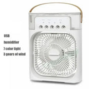 Portable Humidifier Fan Air Conditioners USB Electric Fan LED Night Light Water Mist Fun 3 in 1 Air Cooler Humidifie for Home