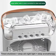 Portable Humidifier Fan Air Conditioners USB Electric Fan LED Night Light Water Mist Fun 3 in 1 Air Cooler Humidifie for Home